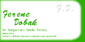 ferenc dobak business card